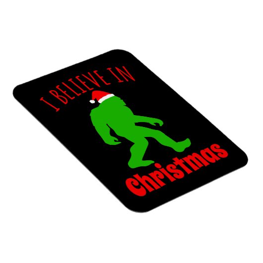 Funny Bigfoot geloof ik in Kerstmis Magneet (Rechterzijde)