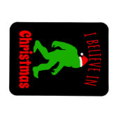 Funny Bigfoot geloof ik in Kerstmis Magneet (Horizontaal)