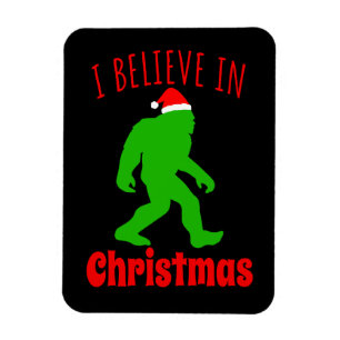 Funny Bigfoot geloof ik in Kerstmis Magneet