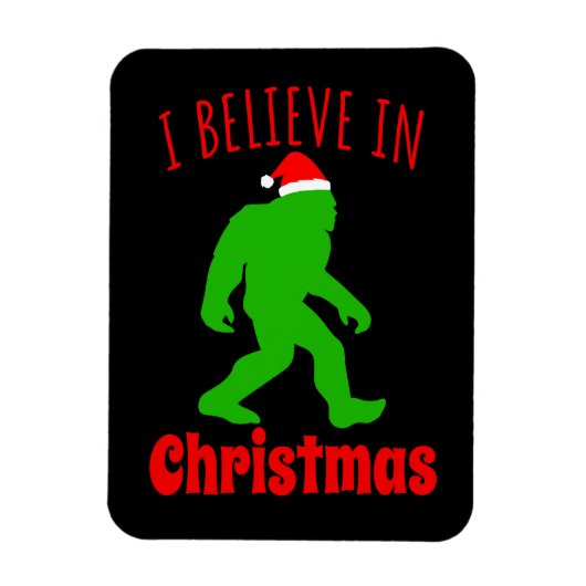 Funny Bigfoot geloof ik in Kerstmis Magneet (Verticaal)