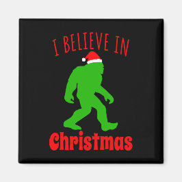 Funny Bigfoot geloof ik in Kerstmis Magneet