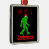 Funny Bigfoot geloof ik in Kerstmis Metalen Ornament (Rechts)