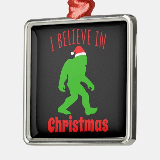 Funny Bigfoot geloof ik in Kerstmis Metalen Ornament (Links)