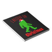 Funny Bigfoot geloof ik in Kerstmis Notitieblok (Schuin)