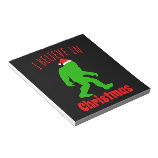 Funny Bigfoot geloof ik in Kerstmis Notitieblok (Schuin)