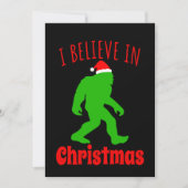 Funny Bigfoot geloof ik in Kerstmis Save The Date (Voorkant)