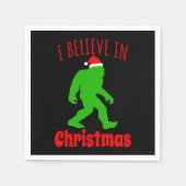 Funny Bigfoot geloof ik in Kerstmis Servet (Voorkant)