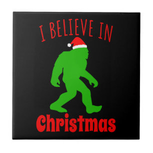 Funny Bigfoot geloof ik in Kerstmis Tegeltje