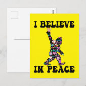 Funny Bigfoot geloof ik in vrede Briefkaart (Voorkant / Achterkant)