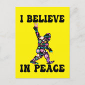 Funny Bigfoot geloof ik in vrede Briefkaart (Voorkant)