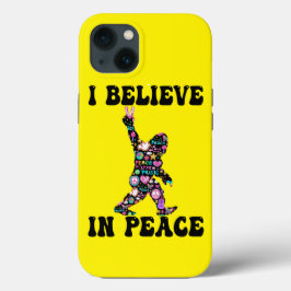 Funny Bigfoot geloof ik in vrede Case-Mate iPhone Case