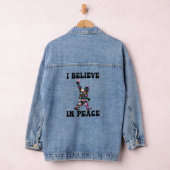 Funny Bigfoot geloof ik in vrede Denim Jacket (Hangar)