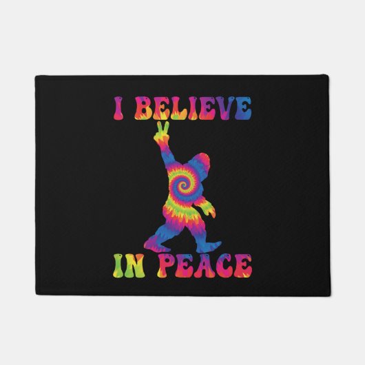 Funny Bigfoot geloof ik in vrede Deurmat (Voorkant)