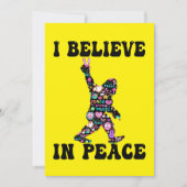 Funny Bigfoot geloof ik in vrede Feestdagenkaart (Voorkant)
