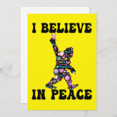 Funny Bigfoot geloof ik in vrede Kaart (Voorkant / Achterkant)
