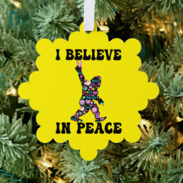 Funny Bigfoot geloof ik in vrede Ornament Kaart
