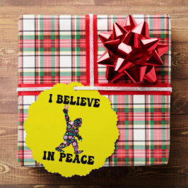 Funny Bigfoot geloof ik in vrede Ornament Kaart