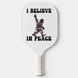 Funny Bigfoot geloof ik in vrede Pickleball Paddle