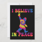 Funny Bigfoot geloof ik in vrede Save The Date (Voorkant)