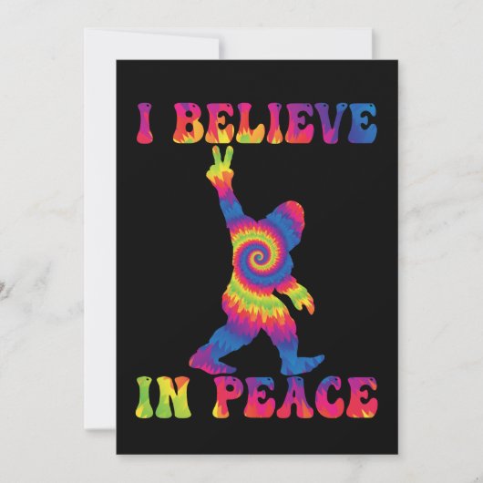 Funny Bigfoot geloof ik in vrede Save The Date (Voorkant)