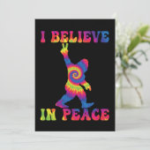 Funny Bigfoot geloof ik in vrede Save The Date (Staand voorkant)