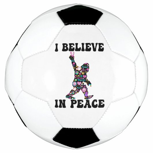 Funny Bigfoot geloof ik in vrede Voetbal (Voorkant)