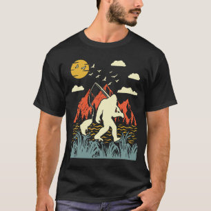 Funny Bigfoot Gevist Outdoor Retro Sasquatch T-shirt