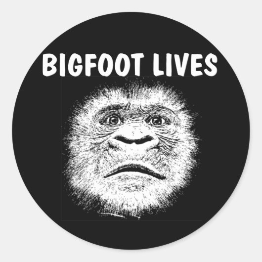 Funny Bigfoot Gifts Ronde Sticker (Voorkant)