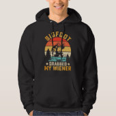 Funny Bigfoot Grabbed My Weiner Men's Hoodie (Voorkant)