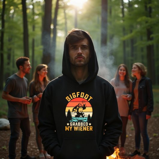 Funny Bigfoot Grabbed My Weiner Men's Hoodie