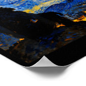 Funny Bigfoot Graphic Van Gogh Style Sasquatch Sta Poster (Hoek)