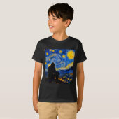 Funny Bigfoot Graphic Van Gogh Style Sasquatch Sta T-shirt (Voorkant volledig)