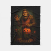 Funny Bigfoot Halloween Fleece Deken (Voorkant)