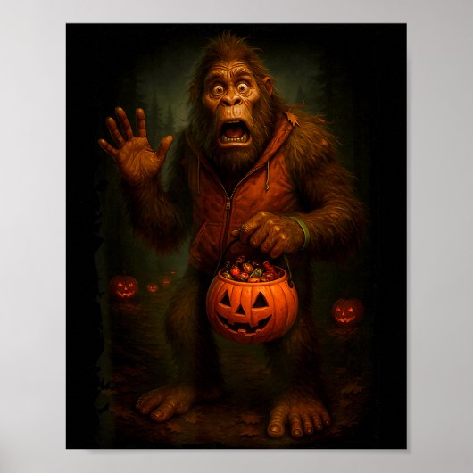 Funny Bigfoot Halloween  Poster (Voorkant)