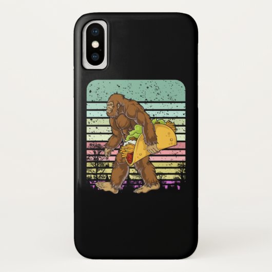 Funny Bigfoot Holding A Taco Case-Mate iPhone Case (Achterkant)