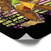 Funny Bigfoot Holding A Taco Poster (Hoek)