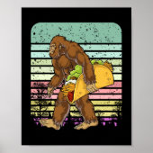 Funny Bigfoot Holding A Taco Poster (Voorkant)