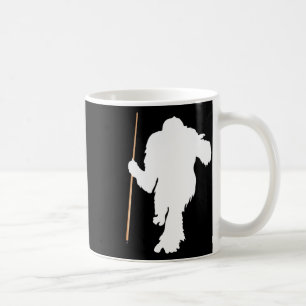 Funny Bigfoot Holding Pool Stick Billiards Sasquat Koffiemok