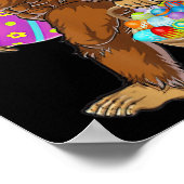 Funny Bigfoot Hunting Easter Eggs Poster (Hoek)