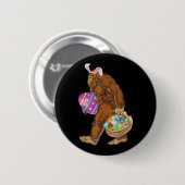 Funny Bigfoot Hunting Easter Eggs Ronde Button 5,7 Cm (Voorkant /achterkant)