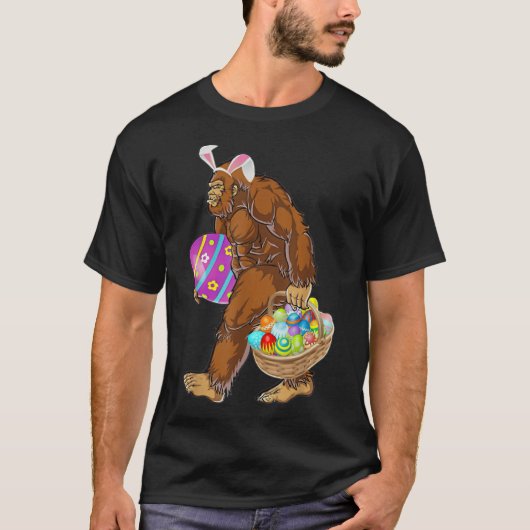 Funny Bigfoot Hunting Easter Eggs T-shirt (Voorkant)