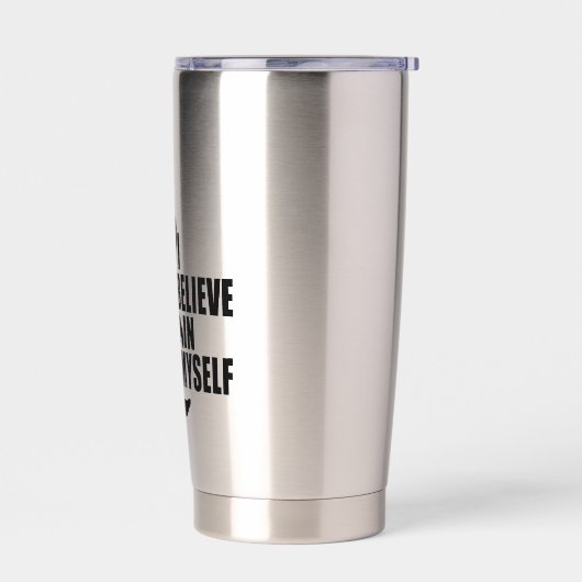 Funny Bigfoot-I Believe in Myself Geïsoleerde Drinkbeker (Links)