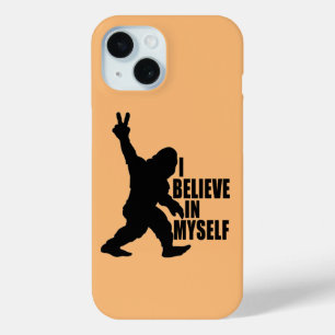 Funny Bigfoot-ik geloof in mezelf iPhone 15 Case
