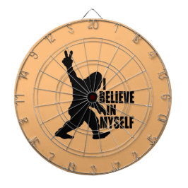Funny Bigfoot-ik geloof in mezelf Dartbord