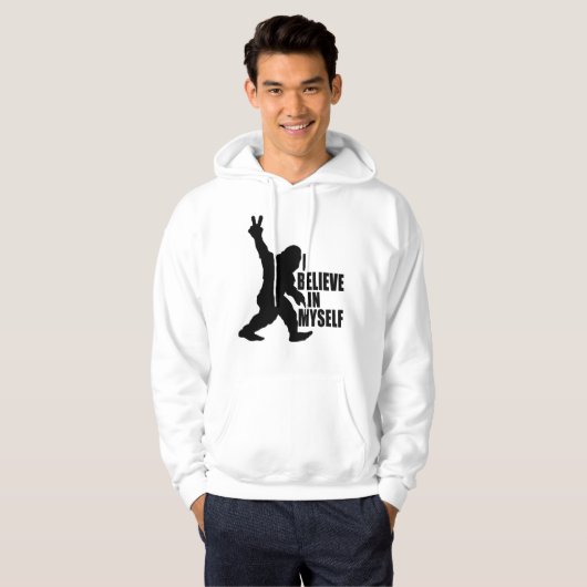 Funny Bigfoot-ik geloof in mezelf Hoodie (Voorkant volledig)