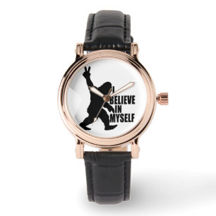 Funny Bigfoot-ik geloof in mezelf Horloge