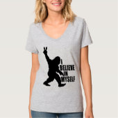 Funny Bigfoot-ik geloof in mezelf T-shirt (Voorkant)