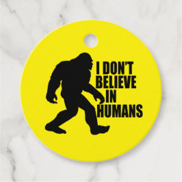 Funny Bigfoot-ik geloof niet in mensen Bedankjes Labels