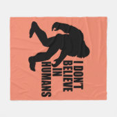 Funny Bigfoot-ik geloof niet in mensen Fleece Deken (Voorkant (Horizontaal))