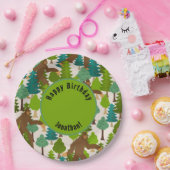 Funny Bigfoot in het Bos Papieren Bordje (Feest)